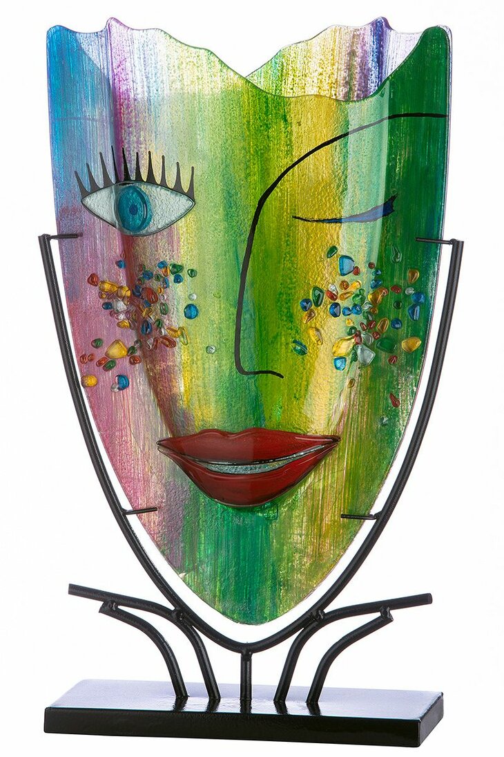 Glasart Deco vaas Face "AMOUR"