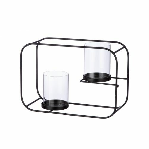 Windlicht rechthoekig. Kleine maat.