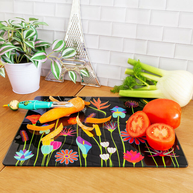 Commy snij/serveerplank Jardin Fleuri 