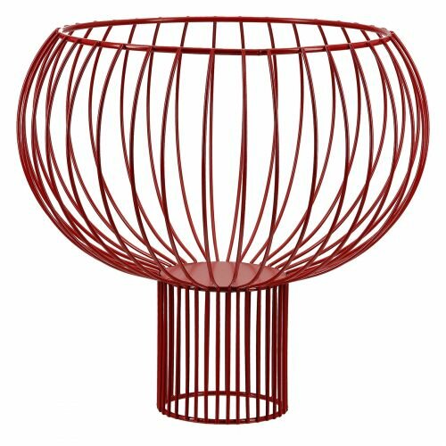 Fruitschaal metaal rood 60380