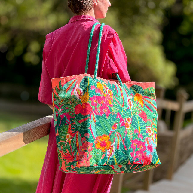 Grote Strandtas Tropical Pylones Beach Bag