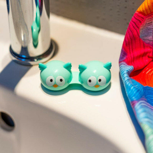 Uilen lensdoos - Chouette vue light turquiose