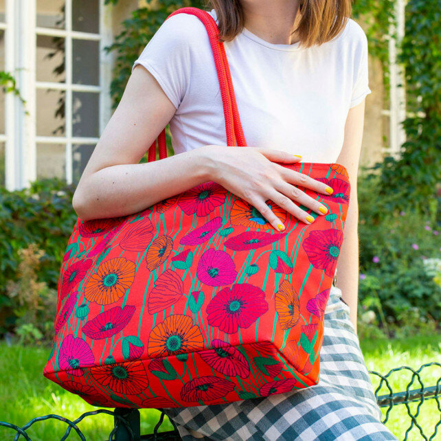 My daily bag Boodschappentas Coquelicots