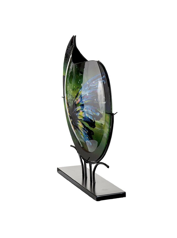 Glasart vaas "SCHMETTERLING" vlinder rond 48 cm 61426  