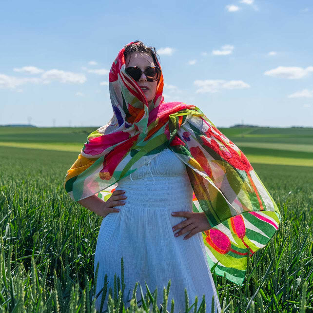 Scarf- balade - sjaal Tulpen