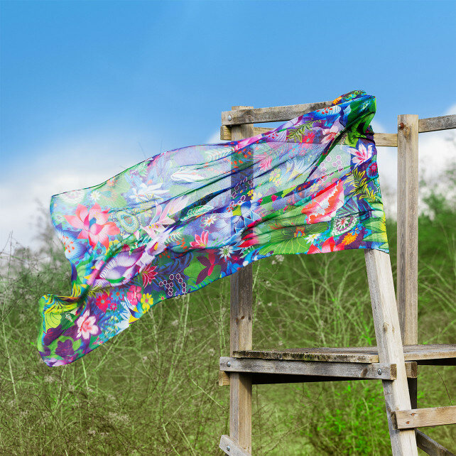 Scarf- balade - sjaal Fleur D'eau