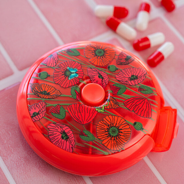 Spin Doctor - 7 day pillbox - 7 dagen pillendoos Coquelicots 