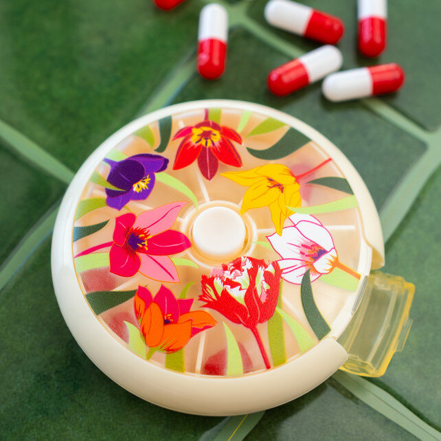 Spin Doctor - 7 day pillbox - 7 dagen pillendoos Tulipes