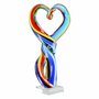 Twist glas figuur Hart