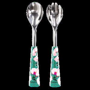 Salade bestek Orchid Blue