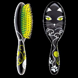 Haarborstel Ladypop Black Cat. Hairbrush.