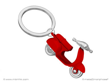 Sleutelhanger Scooter Rood