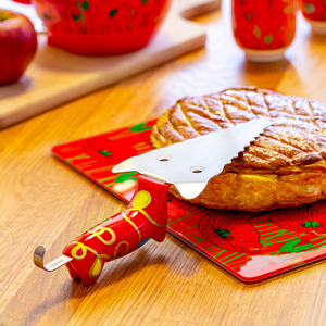 Taartschep Teckel Rood Goud Pylones Filou cake server.