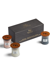 Woodwick Deluxe Gift Set 3 Mini Candle Floral.