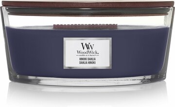 Woodwick Hinoki Dahlia Ellipse candle