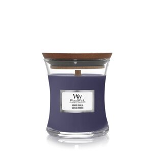 Woodwick Hinoki Dahlia Mini candle.