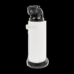 Keukenrol houder Clean'Up Pylones. Zwart.