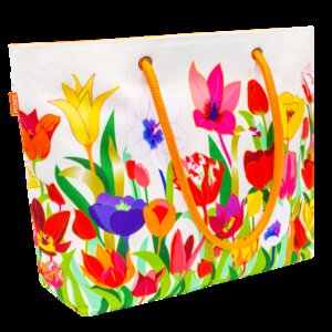 Grote strandtas tulpen