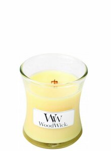 Woodwick Lemongrass & lily Mini candle.